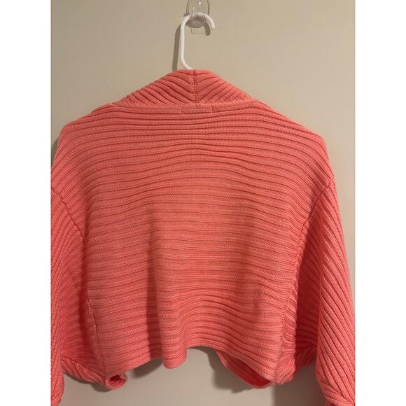 Anthropologie 525 Twist shrug front long sleeve ribbed knit crop sweater sz XS/S - Picture 11 of 12